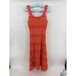 Jessica Simpson Tigerlily Crochet Dress Orange Pink XS NEW